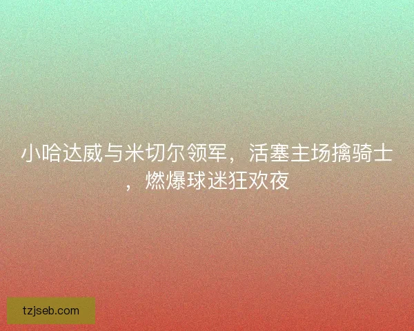 小哈达威与米切尔领军，活塞主场擒骑士，燃爆球迷狂欢夜
